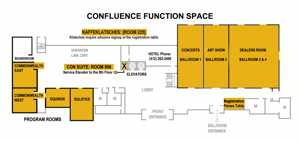 Sheraton Hotel - Confluence Function Space map
